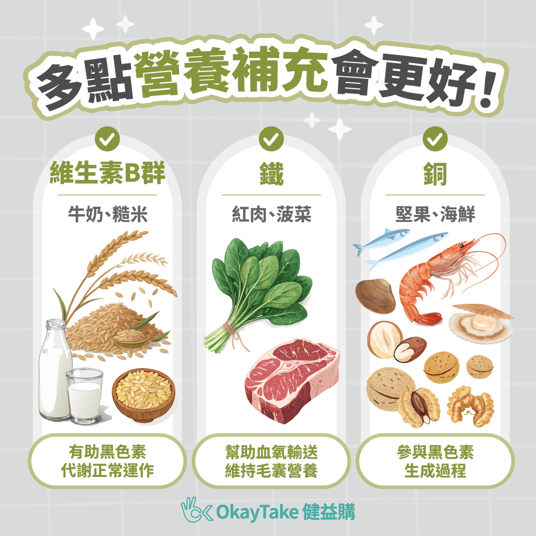 告別白頭髮，吃這些食物會更好，OkayTake健益購